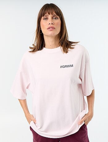 Camiseta oversize con estampado en la espalda
