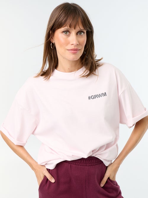 Camiseta oversize con estampado en la espalda - Kiabi Camiseta oversize con estampado en la espalda - Kiabi