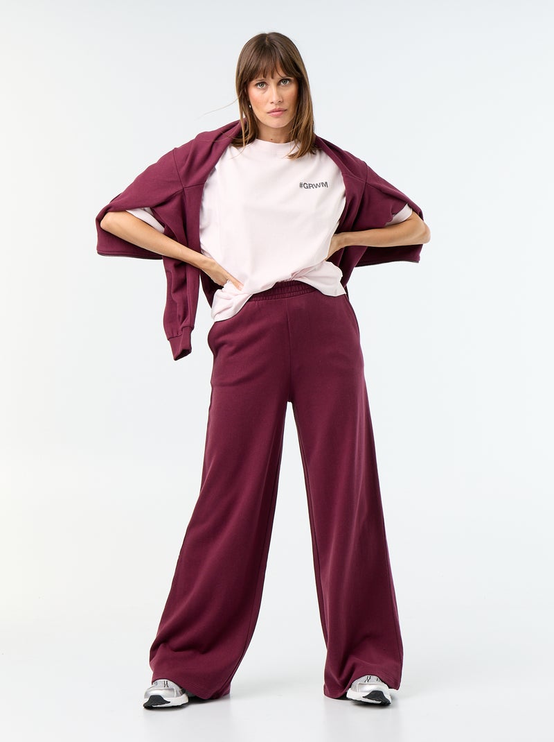 Camiseta oversize con estampado en la espalda Rosa - Kiabi