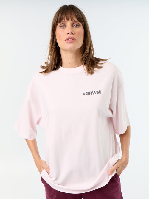 Camiseta oversize con estampado en la espalda - Kiabi Camiseta oversize con estampado en la espalda - Kiabi