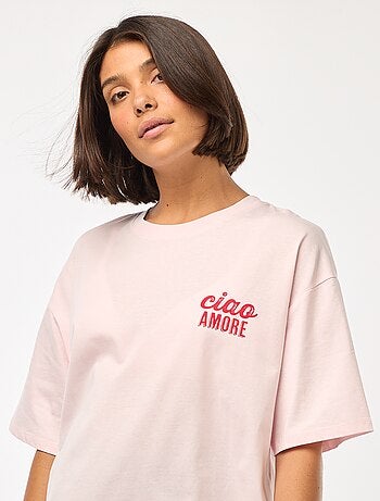 Camiseta oversize con estampado