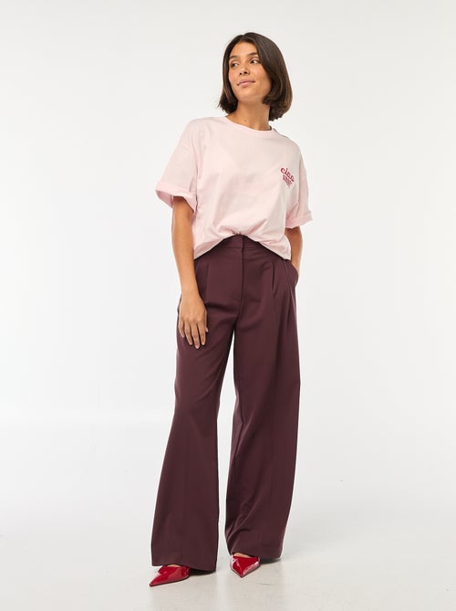 Camiseta oversize con estampado - Kiabi