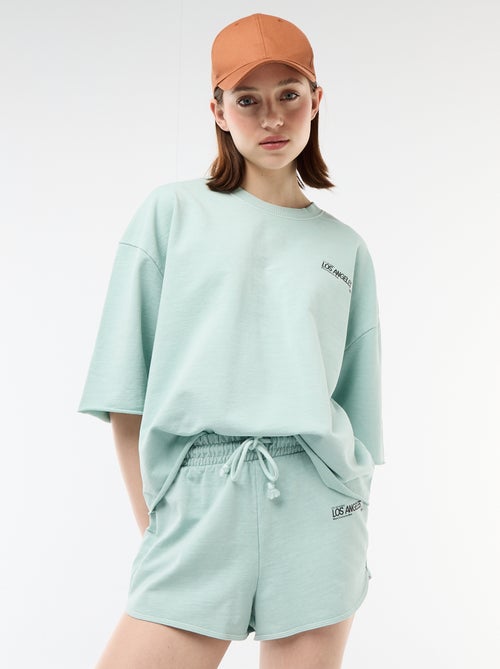 Camiseta oversize con inscripción - Kiabi