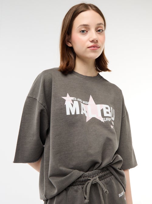 Camiseta oversize con inscripción - Kiabi