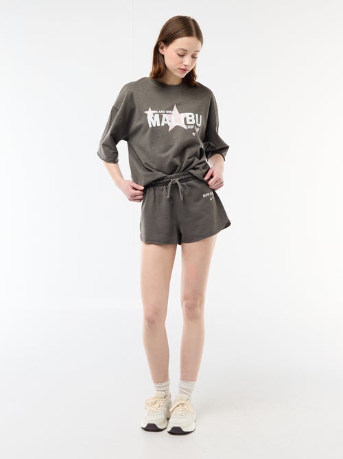 Camiseta oversize con inscripción - Kiabi