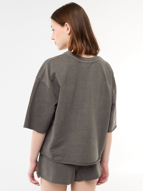 Camiseta oversize con inscripción - Kiabi