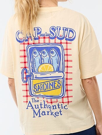 Camiseta oversize con mensaje