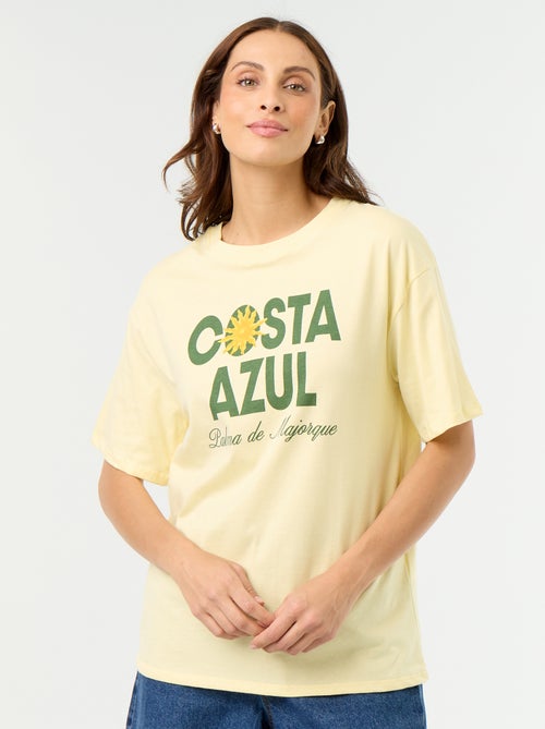 Camiseta oversize con mensaje - Kiabi Camiseta oversize con mensaje - Kiabi