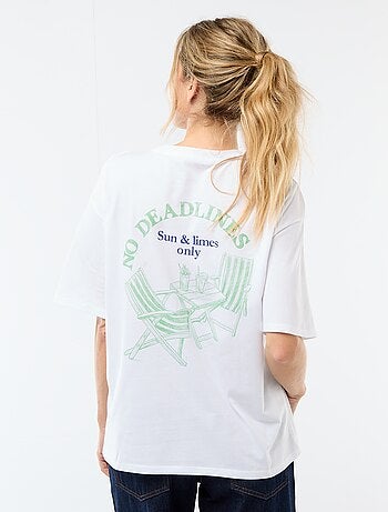 Camiseta oversize con mensaje