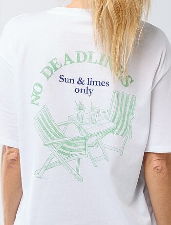 Camiseta oversize con mensaje