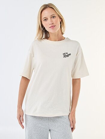 Camiseta oversize con mensaje
