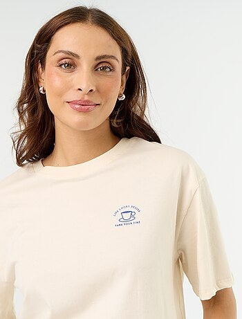 Camiseta oversize con mensaje