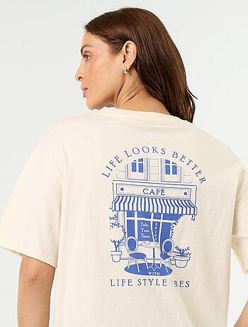 Camiseta oversize con mensaje