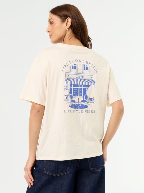 Camiseta oversize con mensaje - Kiabi Camiseta oversize con mensaje - Kiabi