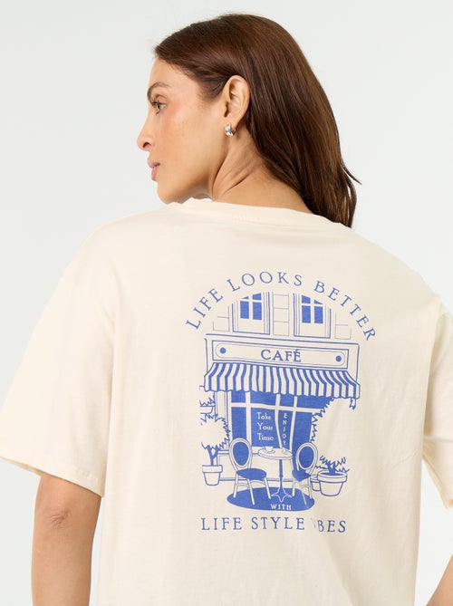 Camiseta oversize con mensaje - Kiabi Camiseta oversize con mensaje - Kiabi