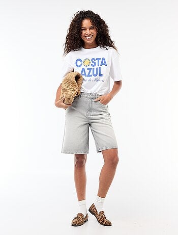 Camiseta oversize con mensaje