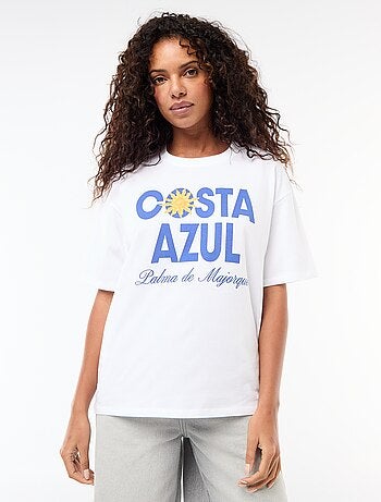 Camiseta oversize con mensaje