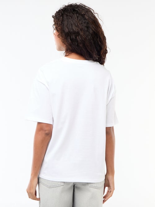 Camiseta oversize con mensaje - Kiabi