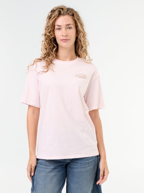 Camiseta oversize con mensaje - Kiabi
