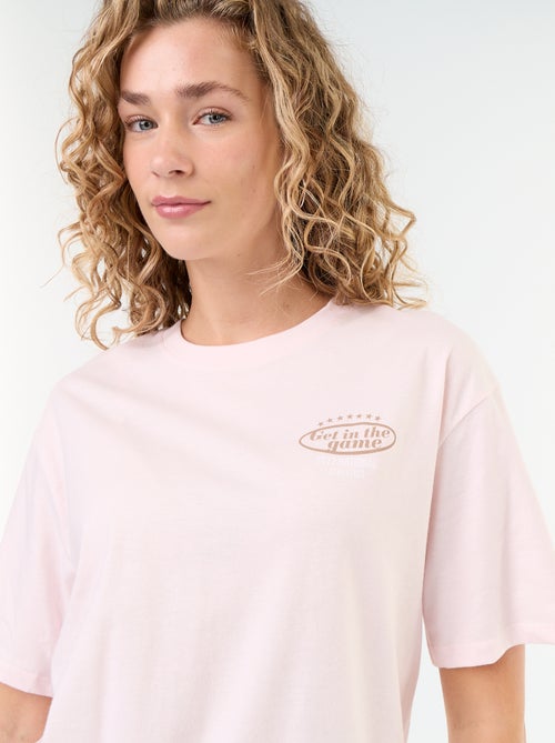 Camiseta oversize con mensaje - Kiabi