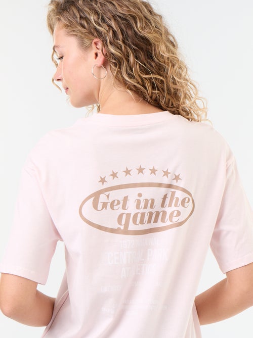 Camiseta oversize con mensaje - Kiabi