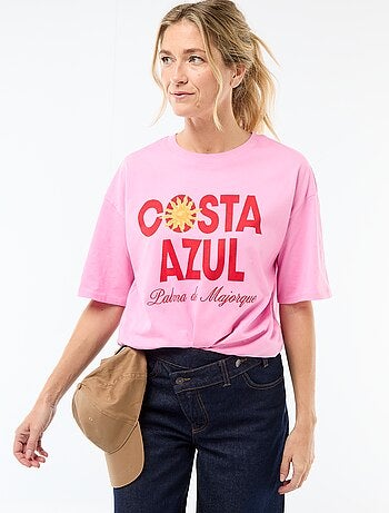 Camiseta oversize con mensaje