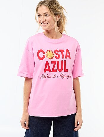 Camiseta oversize con mensaje