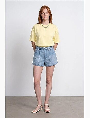 Camiseta oversize de algodón con cuello redondo dilvin