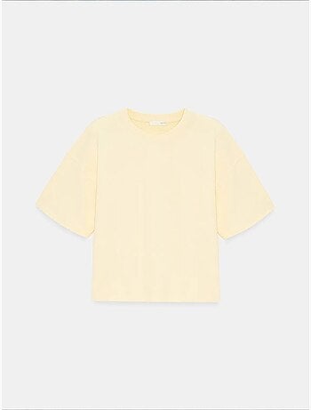 Camiseta oversize de algodón con cuello redondo dilvin