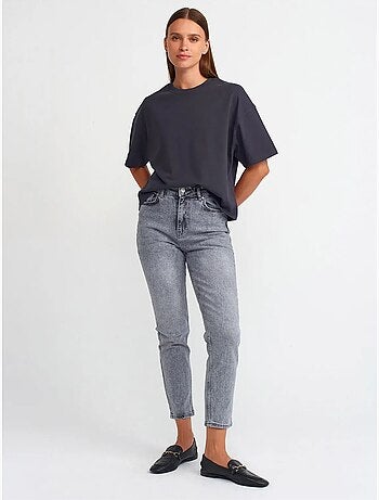 Camiseta oversize de algodón con cuello redondo dilvin