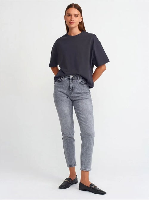 Camiseta oversize de algodón con cuello redondo dilvin - Kiabi