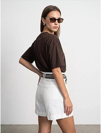 Camiseta oversize de algodón con cuello redondo dilvin
