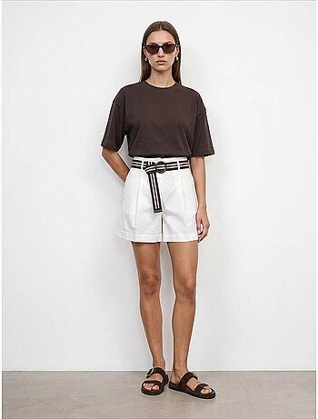 Camiseta oversize de algodón con cuello redondo dilvin