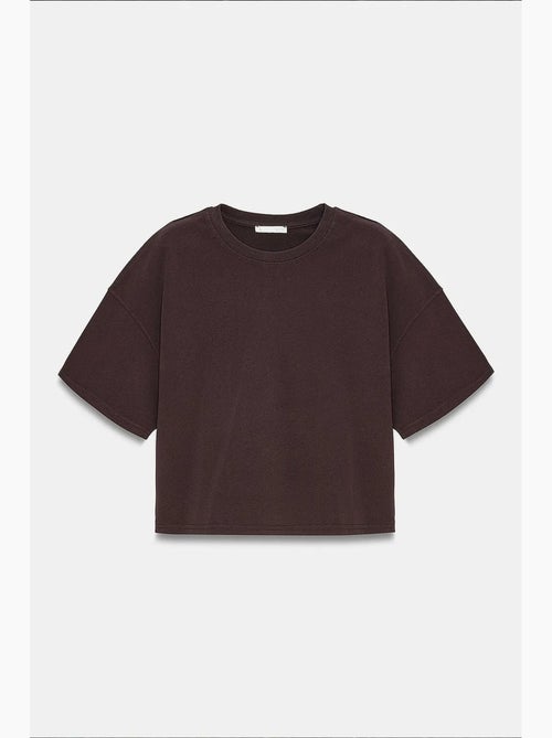 Camiseta oversize de algodón con cuello redondo dilvin - Kiabi