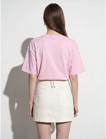 Camiseta oversize de algodón con cuello redondo dilvin
