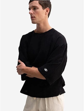 Camiseta oversize de algodón con cuello redondo giesto