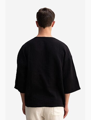 Camiseta oversize de algodón con cuello redondo giesto