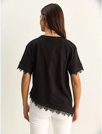 Camiseta oversize de algodón con cuello redondo lucci