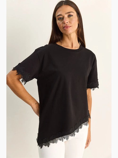 Camiseta oversize de algodón con cuello redondo lucci - Kiabi Camiseta oversize de algodón con cuello redondo lucci - Kiabi