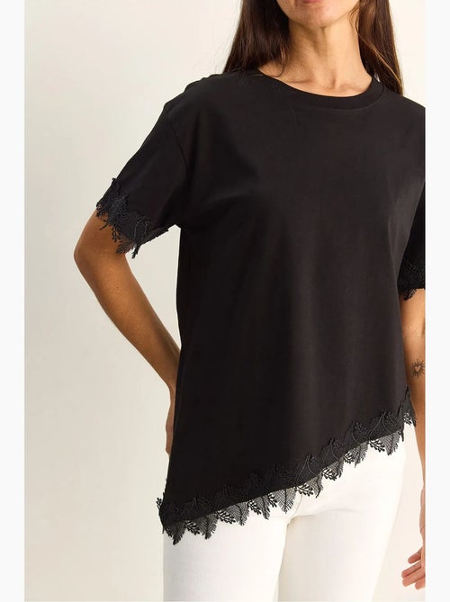 Camiseta oversize de algodón con cuello redondo lucci - Kiabi Camiseta oversize de algodón con cuello redondo lucci - Kiabi