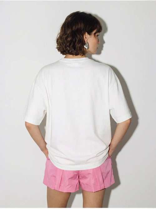Camiseta oversize de algodón con estampado de leopardo lucci - Kiabi Camiseta oversize de algodón con estampado de leopardo lucci - Kiabi