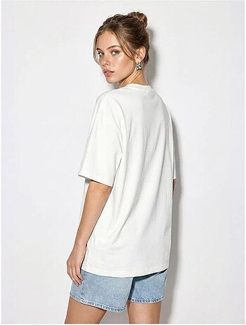 Camiseta oversize de algodón con estrella de lentejuelas lucci