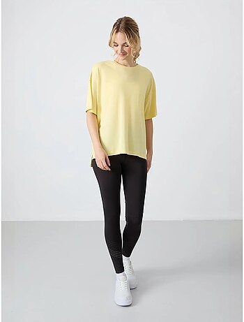 Camiseta oversize de algodón-modal con cuello redondo tommy