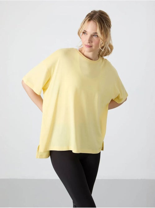 Camiseta oversize de algodón-modal con cuello redondo tommy - Kiabi