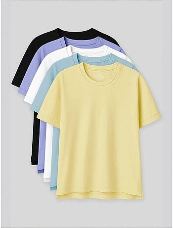 Camiseta oversize de algodón-modal con cuello redondo tommy