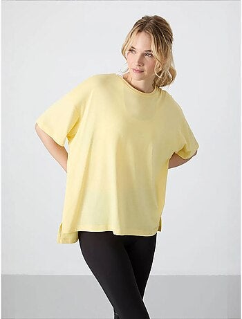 Camiseta oversize de algodón-modal con cuello redondo tommy