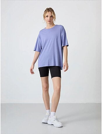 Camiseta oversize de algodón-modal con cuello redondo tommy