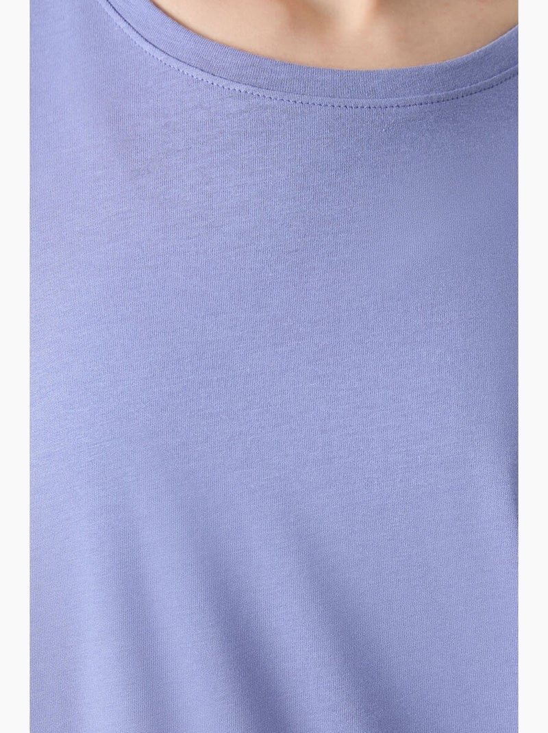 Camiseta oversize de algodón-modal con cuello redondo tommy Azul - Kiabi