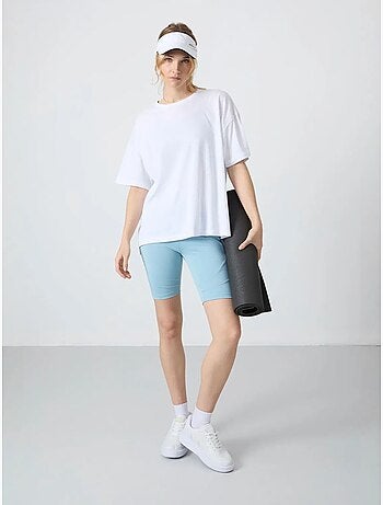Camiseta oversize de algodón-modal con cuello redondo tommy