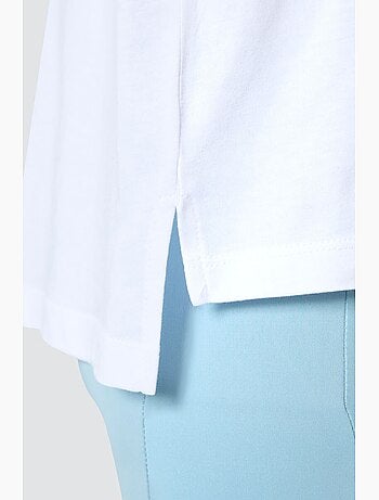 Camiseta oversize de algodón-modal con cuello redondo tommy